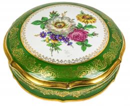 488 - CAJA JOYERO EN PORCELANA DE LIMOGES DE MEDIADOS S.XX