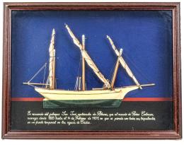949  -  MAQUETA DE VELERO ENMARCADA