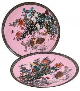 474 - PAREJA DE GRANDES PLATOS JAPONESES DEL PRIMER CUARTO S.XX