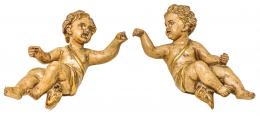 882  -  PAREJA DE FIGURAS DE ÁNGELES DE MEDIADOS DEL S.XX