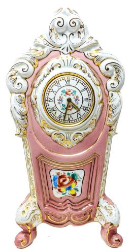 854  -  RELOJ DE SOBREMESA EN PORCELANA VALENCIANA DE LOS AÑOS 60