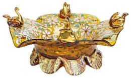 17  -  CENTRO DE MESA EN CRISTAL CIRERA DE MEDIADOS DEL S.XX