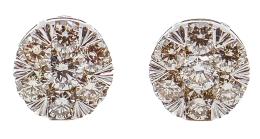 422  -  PENDIENTES ROSETÓN CON BRILLANTES