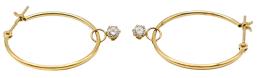 367  -  PENDIENTES ARGOLLAS CON BRILLANTES