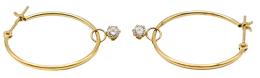 75  -  PENDIENTES ARGOLLAS CON BRILLANTES