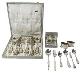 777 - LOTE DE CUBIERTOS DE PLATA DE MEDIADOS DEL S.XX