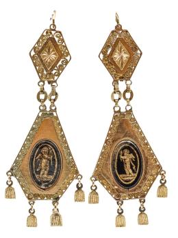 173 - PENDIENTES LARGOS DE PPS. S.XIX