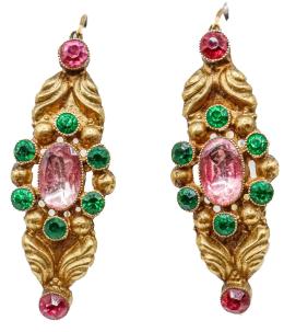 168 - PENDIENTES FRANCESES POISSARDE DEL S.XVIII