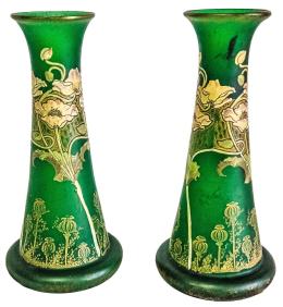 24  -  PAREJA DE JARRONES DE PRINCIPIOS DEL S.XX.