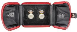 183  -  PENDIENTES PUIG DORIA DIAMANTES PRINCESA Y PERLA AUSTRALIANA