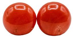 167 - PENDIENTES DORMILONAS CON CORAL DEL S.XIX
