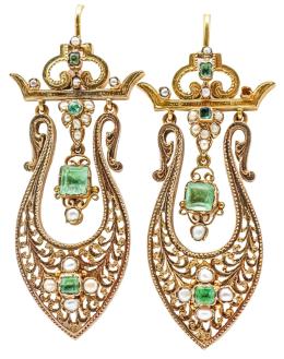 151  -  PENDIENTES ALFONSINOS DE FINALES DEL S.XIX