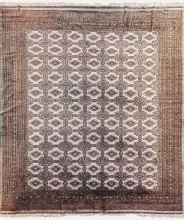 10 - GRAN ALFOMBRA TURCA ESTILO BUKKARA DE LA SEGUNDA MITAD S.XX