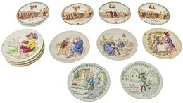 596  -  CONJUNTO DE PLATOS DE FINALES DEL S.XIX