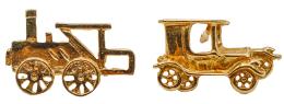 176 - DOS INSIGNIAS DE SOLAPA DE ORO