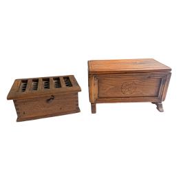 1150 - DOS CAJAS RÚSTICAS DEL PRIMER CUARTO DE SIGLO XX
