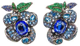 189  -  PENDIENTES FLOR AZUL