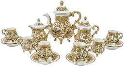 933  -  JUEGO DE CAFE DE PORCELANA ITALIANA CAPODIMONTE