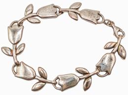 238  -  PULSERA DE PLATA CON TULIPANES