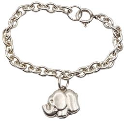 233  -  PULSERA DE PLATA CON ELEFANTE