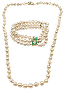 169 - CONJUNTO DE COLLAR Y PULSERA AÑOS 60