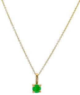 21 - COLGANTE CON ESMERALDA Y BRILLANTES