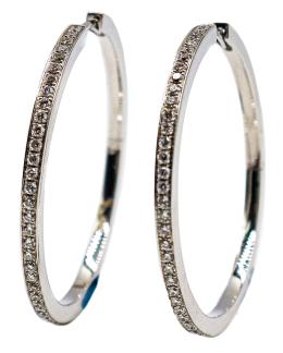 43 - PENDIENTES ARGOLLAS CON BRILLANTES