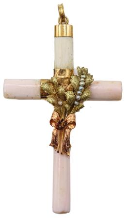 172 - CRUZ DE CORAL DEL S.XIX