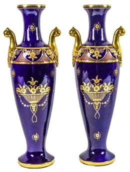 612 - PAREJA DE JARRONES FRANCESES CIRCA 1930