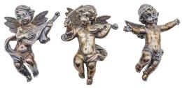 1096 - TRES ANGELITOS MÚSICOS DE PLATA