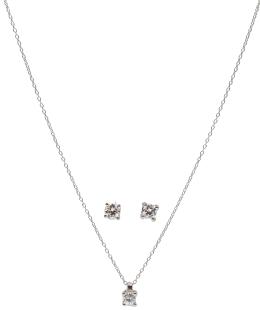 213  -  PENDIENTES Y COLGANTE CON BRILLANTES