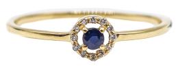 47 - ANILLO ROSETÓN CON ZAFIRO Y BRILLANTES