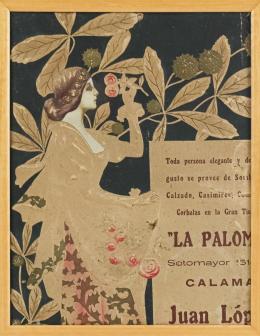 405  -  FRAGMENTO DE CARTEL PUBLICITARIO DE MEDIADOS S.XX