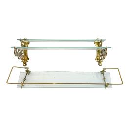 440  -  ESPEJO Y DOS ESTANTERIAS DE LAVABO DEL PRIMER CUARTO  S. XX