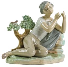 343  -  FIGURA LLADRÓ "NIÑO TOCANDO LA FLAUTA"