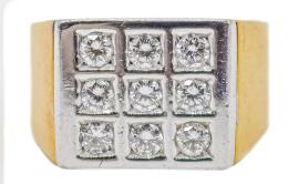 92  -  ANILLO SELLO CON BRILLANTES