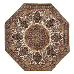 2 - ALFOMBRA HEXAGONAL DE ESTILO PERSA ÚLTIMO CUARTO DEL S.XX