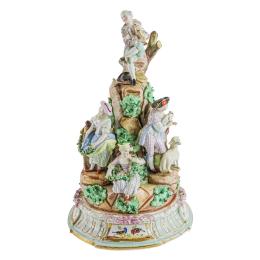 461 - GRUPO EN PORCELANA PORCELANA ALEMANA DEL S.XIX