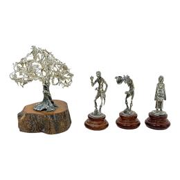 708 - CUATRO FIGURAS EN PLATA DEL ÚLTIMO TERCIO S.XX