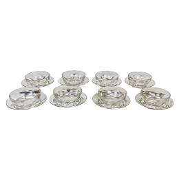 184  -  CONJUNTO DE BOLES PARA MACEDONIA EN CRISTAL Y METAL
