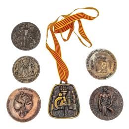 401  -  SEIS MEDALLAS CONMEMORATIVAS