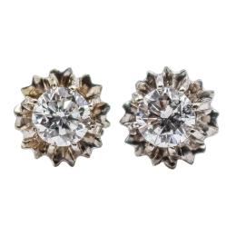 373  -  PENDIENTES CON DIAMANTES DE MEDIADOS S.XX