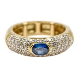 115  -  ANILLO CON ZAFIRO Y BRILLANTES