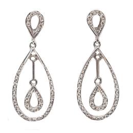 177  -  PENDIENTES LARGOS CON BRILLANTES