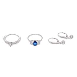 124  -  DOS ANILLOS Y UN PAR DE PENDIENTES