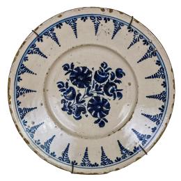 482 - PLATO DE CERÁMICA CATALANA DEL SIGLO XVIII