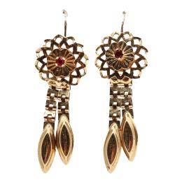 81  -  PENDIENTES CON GRANATES