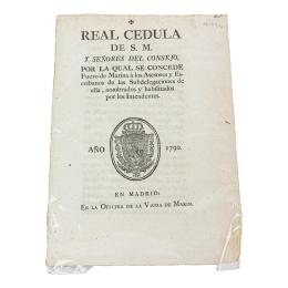 492  -  REAL CEDULA DE S.M.. Y SEÑORES DEL CONSEJO...