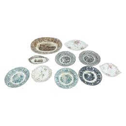 210 - COLECCIÓN DE PLATOS Y BANDEJAS DEL SIGLO XIX-XX