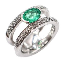 53  -  ANILLO CON ESMERALDA Y BRILLANTES
